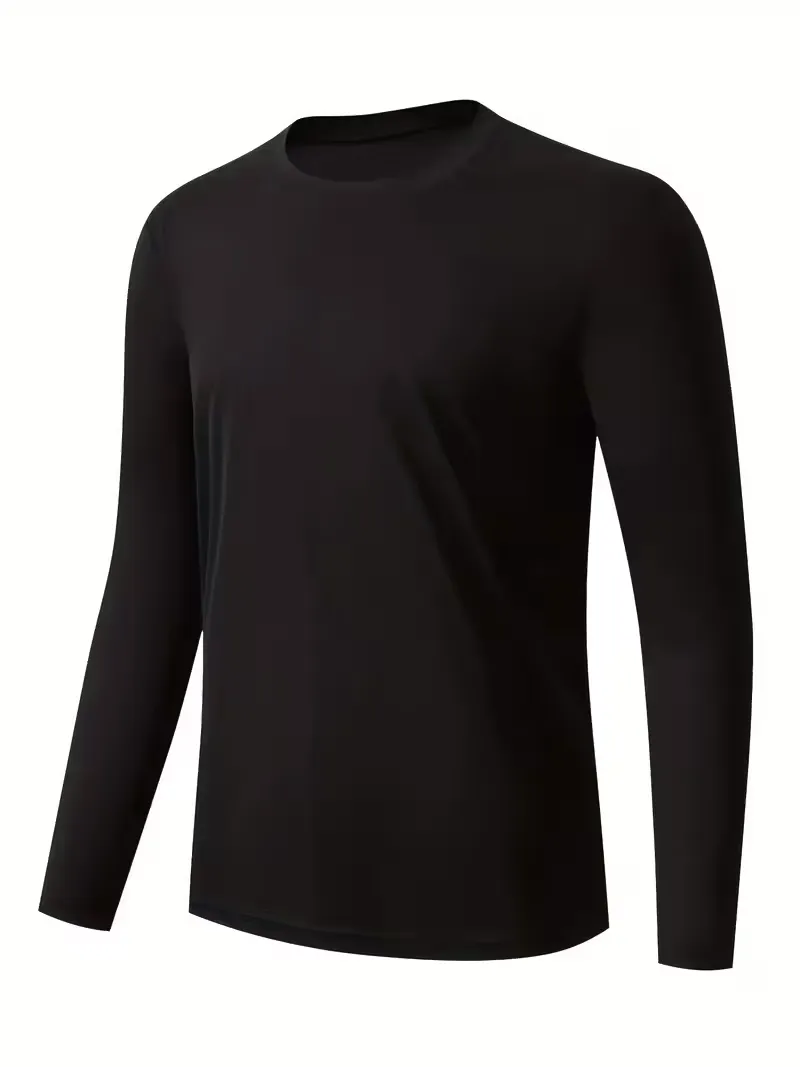 7pcs Men's Quick-Drying Long Sleeve Fitness T-Shirts - Breathable, Comfortable, Ideal for Body Shaping