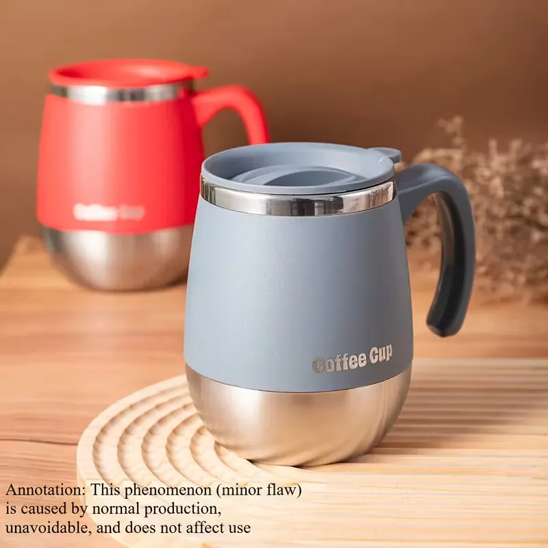 Coffee Cups, Insulated Stainless Steel Coffee Mug with Lid, Double-Wall Vacuum Thermal, Hot and Cold Drinks, 1pc 500ml, Home Outdoor Camping